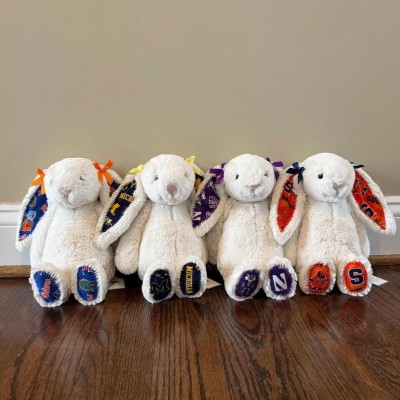 Custom Collegiate Bunny: College Graduation, Gift for Students, Fans and Alumni